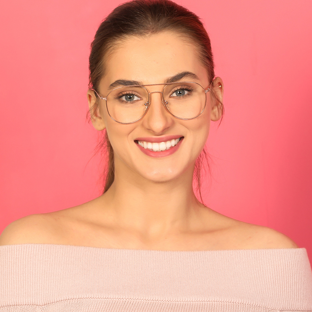 Vincent Chase Online Gold Full Rim Aviator left side