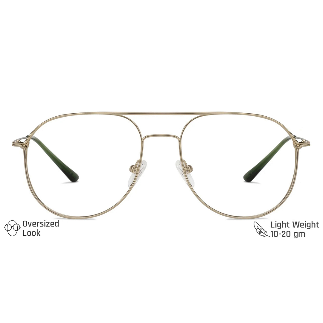 Vincent Chase Online Gold Full Rim Aviator left side