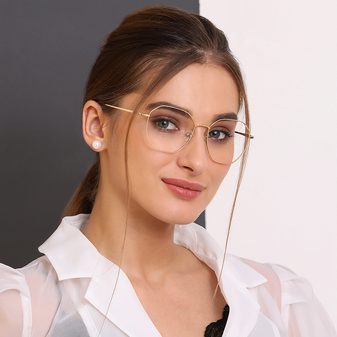 Vincent Chase Online Gold Full Rim Geometric right side