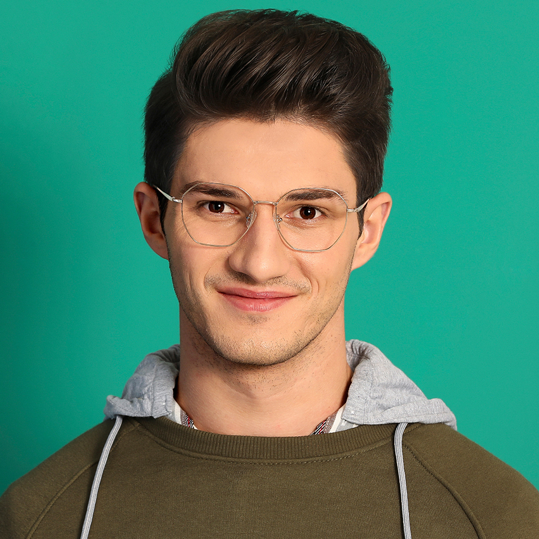 Vincent Chase Online Gold Full Rim Geometric left side