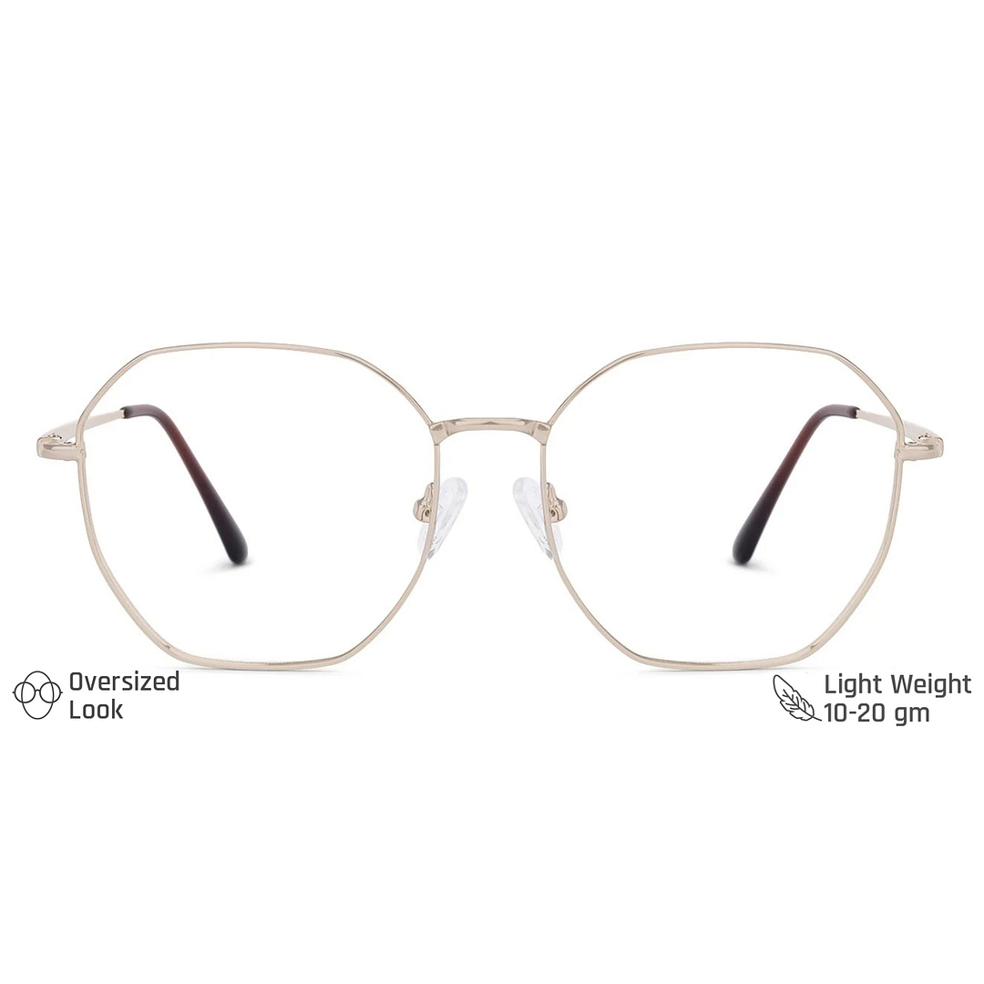 Vincent Chase Online Gold Full Rim Geometric left side