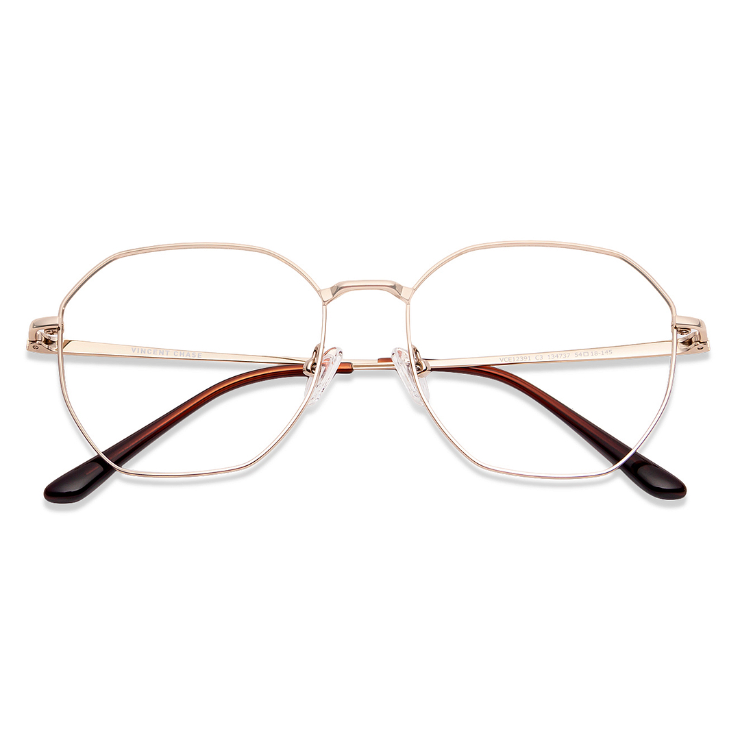 Vincent Chase Online Gold Full Rim Geometric left side