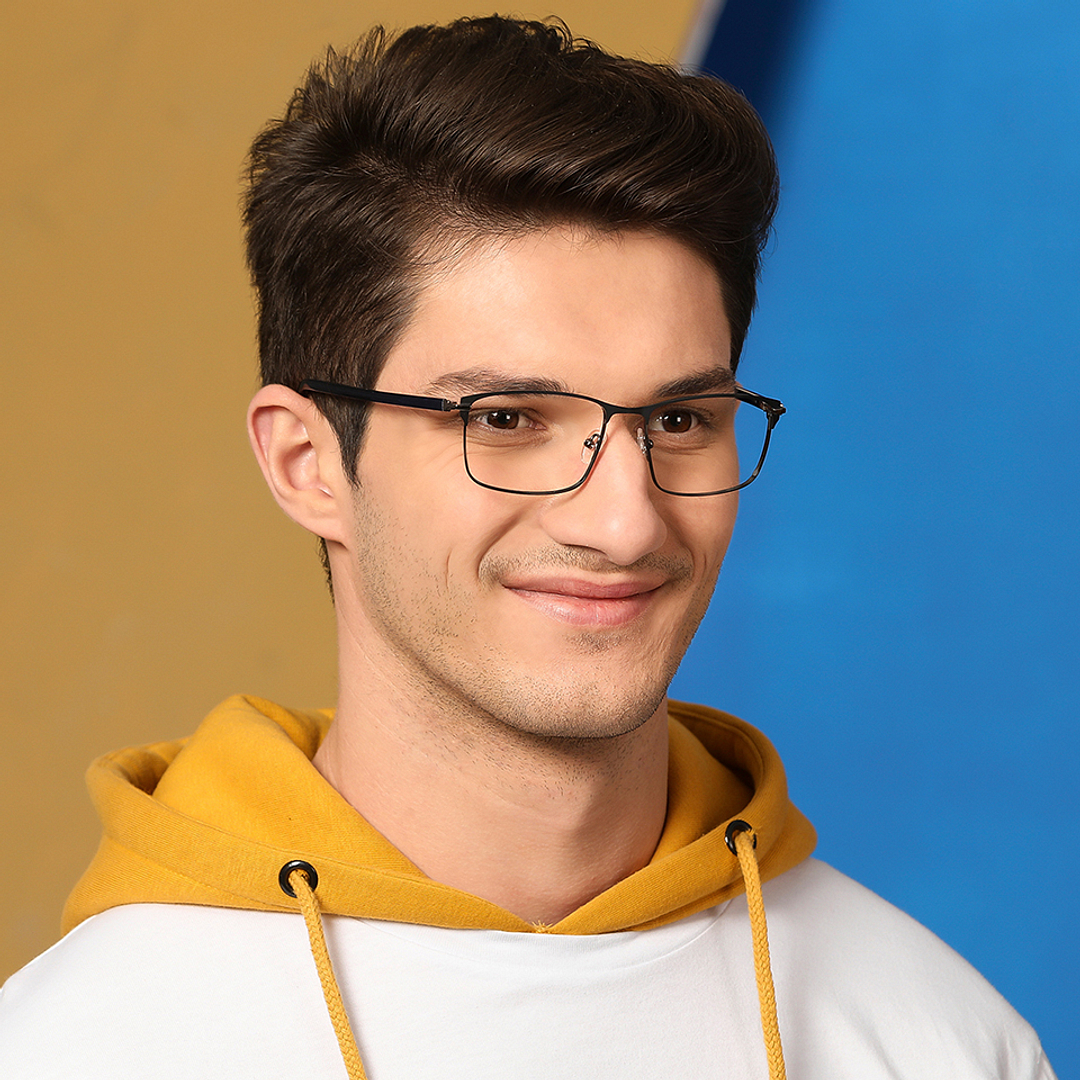 Vincent Chase Online Sky Blue Full Rim Rectangle left side