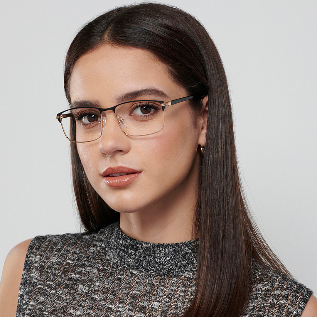 Vincent Chase Black Full Rim Rectangle right side