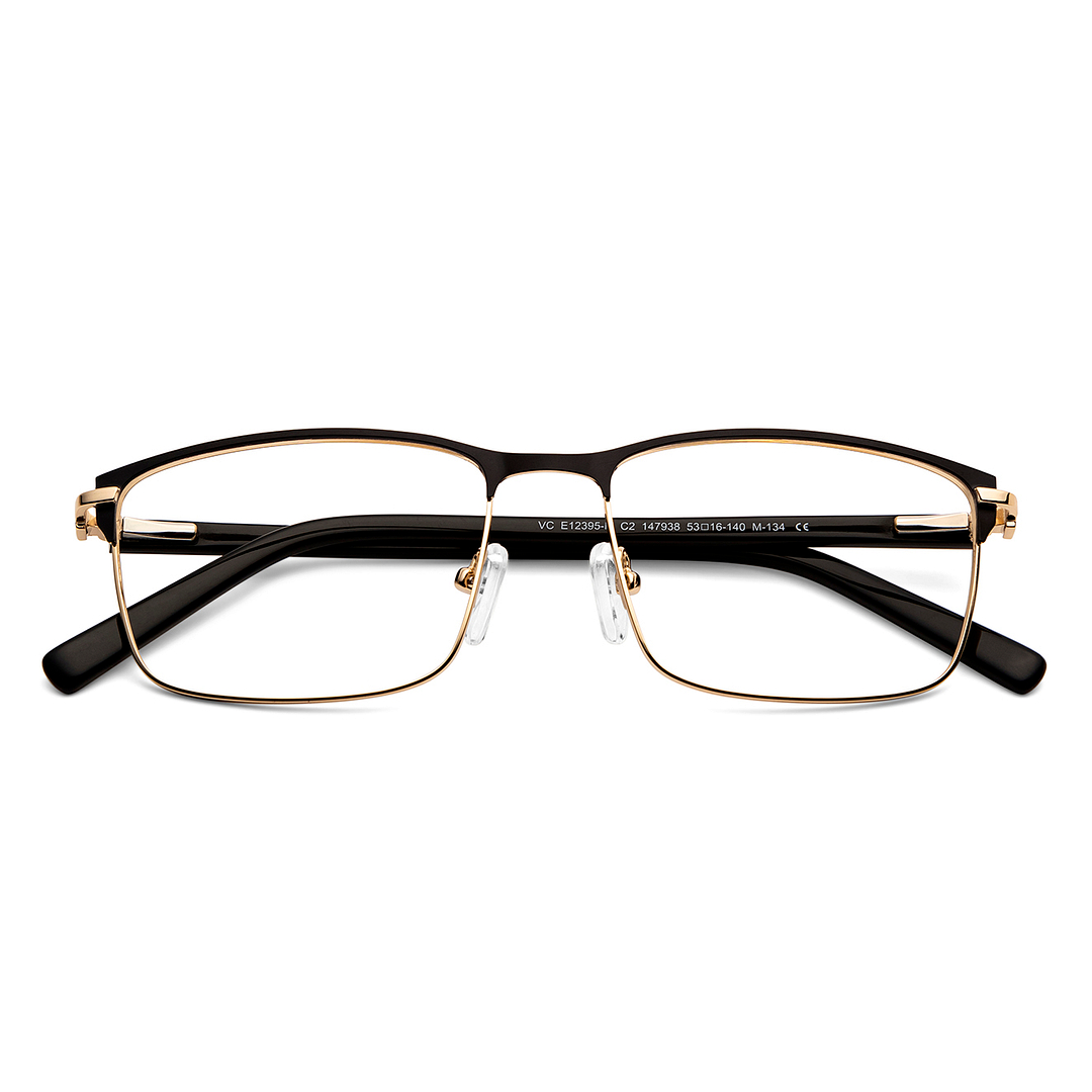 Vincent Chase Black Full Rim Rectangle left side