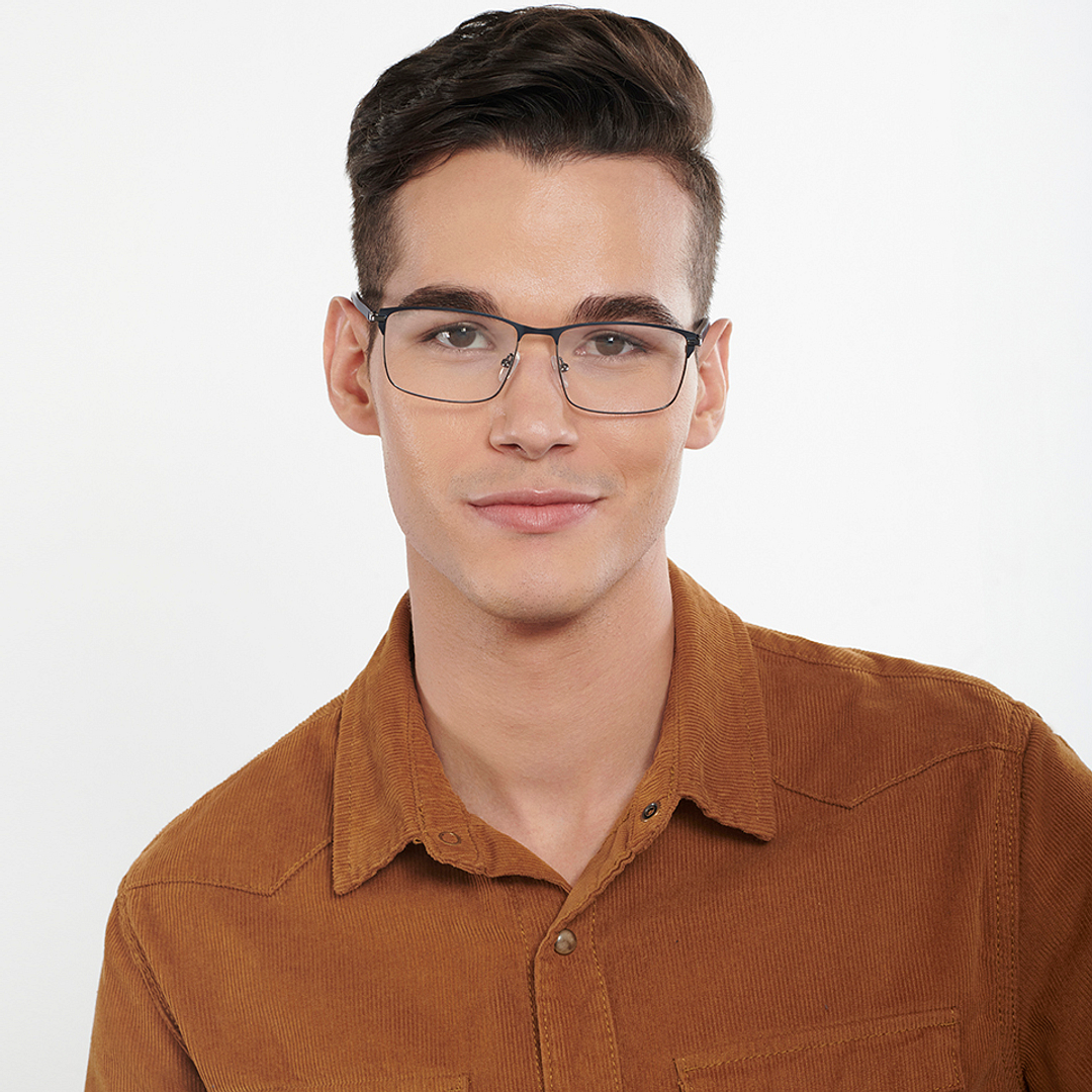 Vincent Chase Sky Blue Full Rim Rectangle left side