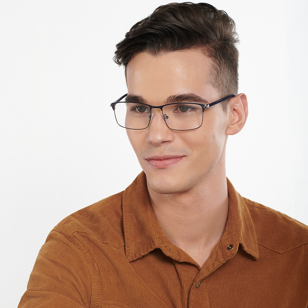 Vincent Chase Sky Blue Full Rim Rectangle right side