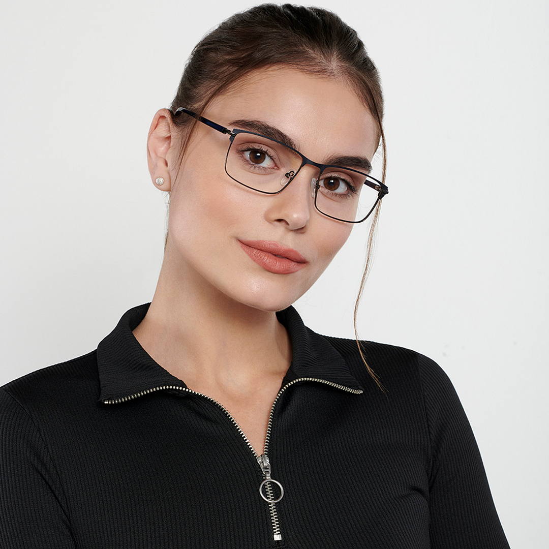 Vincent Chase Sky Blue Full Rim Rectangle right side