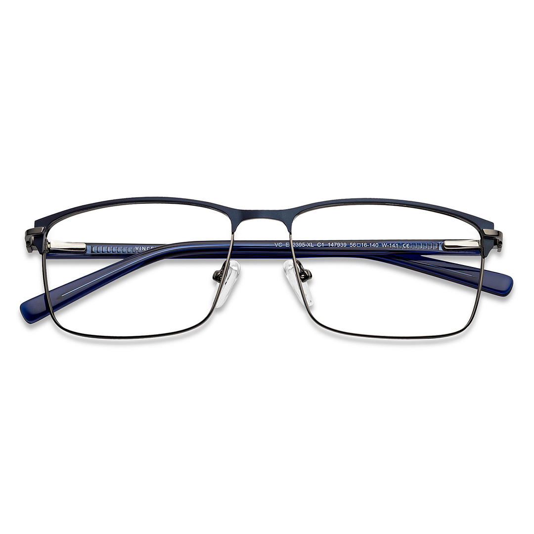 Vincent Chase Sky Blue Full Rim Rectangle left side