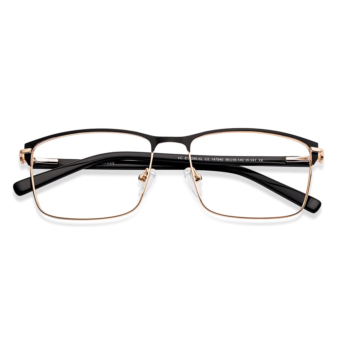 Vincent Chase Black Full Rim Square left side