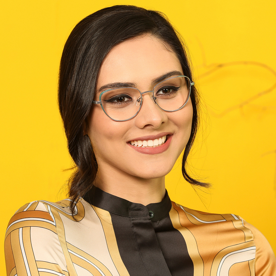 Vincent Chase Online Mid Gunmetal Full Rim Cat Eye left side