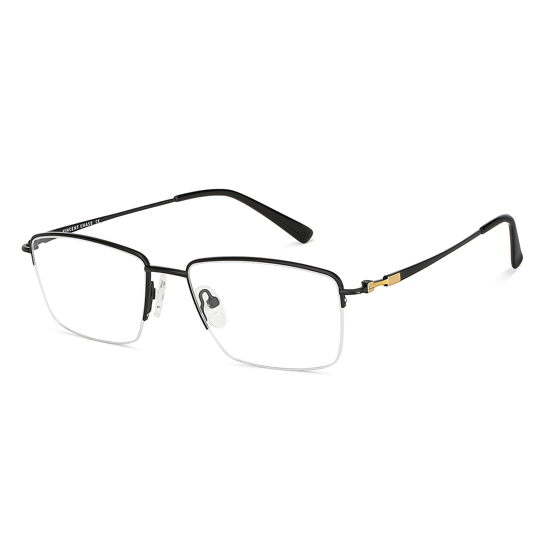 Vincent Chase Online Black Half Rim Rectangle left side