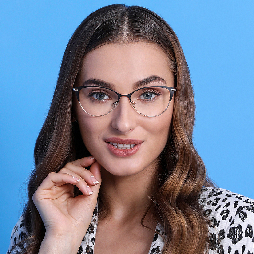 Vincent Chase Online Black Full Rim Cat Eye left side