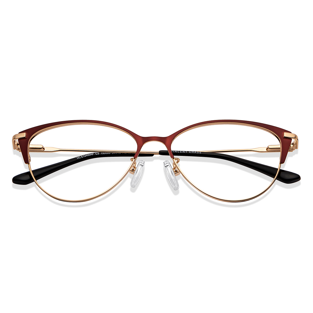 Vincent Chase Gold Full Rim Cat Eye left side