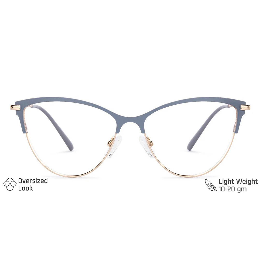 Vincent Chase Online Light Gray Full Rim Cat Eye left side