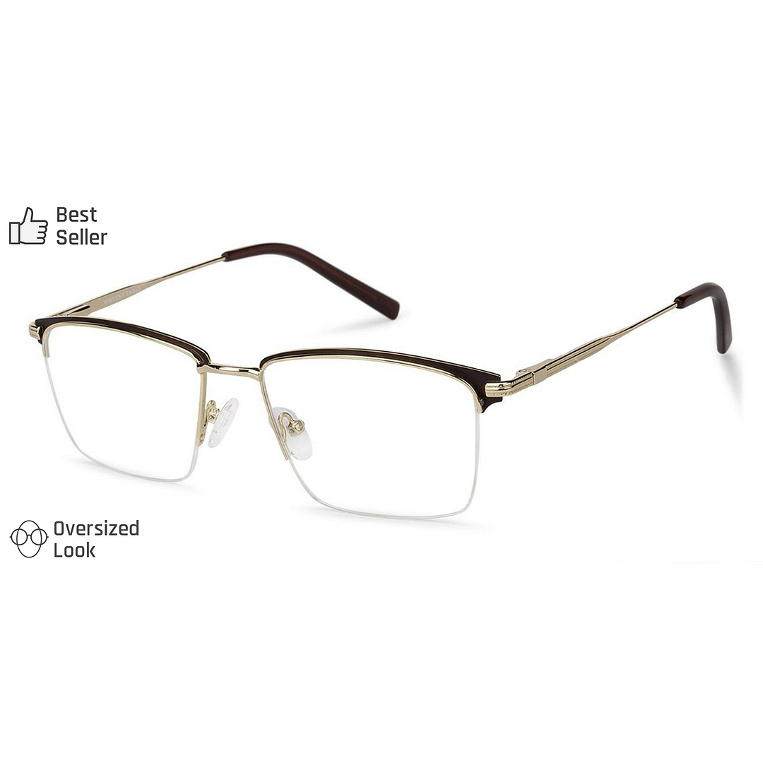 Vincent Chase Online Golden Brown Half Rim Square right side