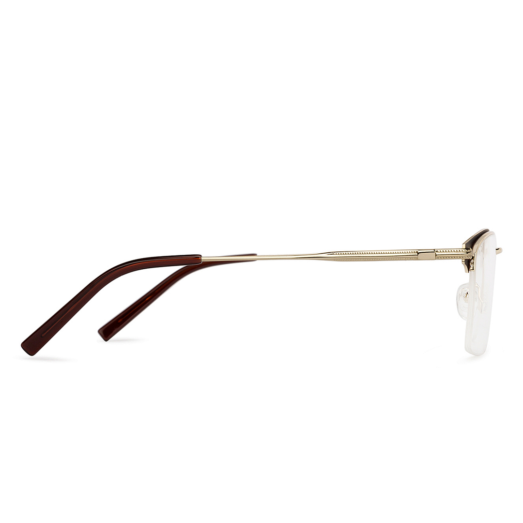 Vincent Chase Online Golden Brown Half Rim Square left side
