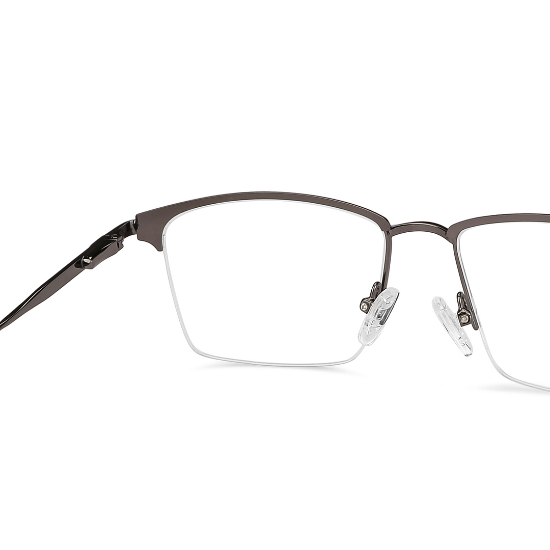 Vincent Chase Online Dark Gunmetal Half Rim Square right side