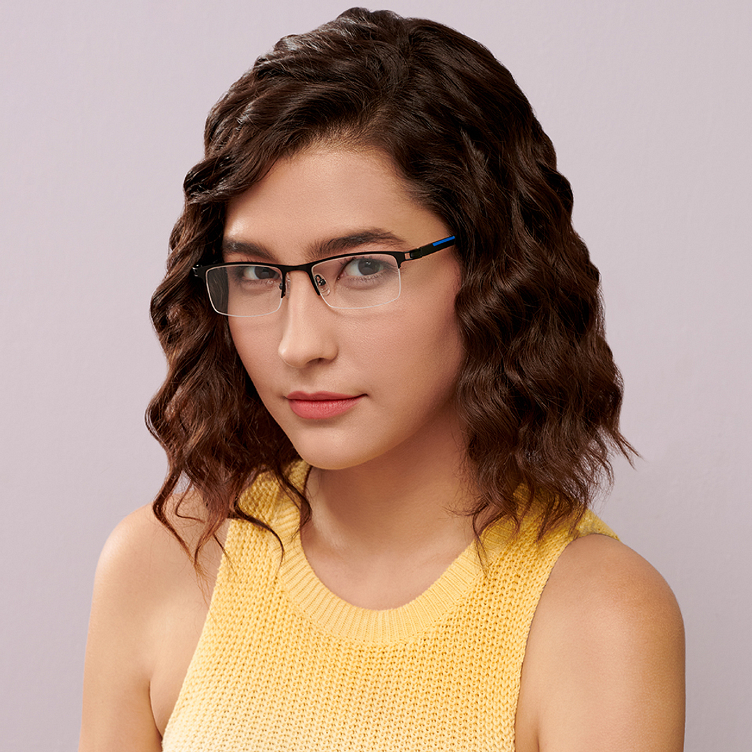 Lenskart Air Online Demi Half Rim Rectangle left side