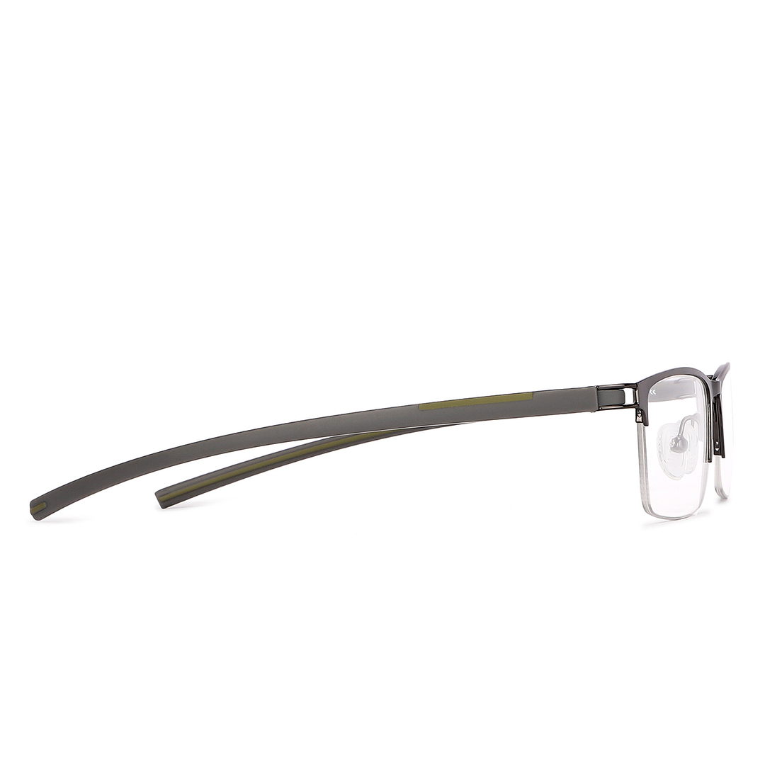 Lenskart Air Online Mid Gunmetal Half Rim Rectangle left side