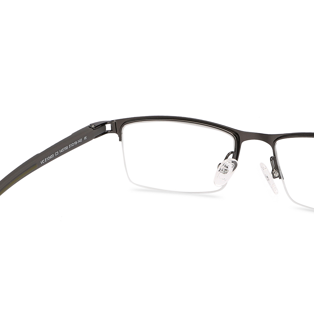 Lenskart Air Online Mid Gunmetal Half Rim Rectangle right side