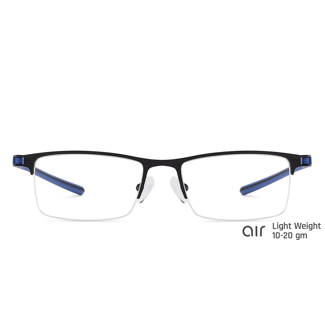 Lenskart Air Black Half Rim Rectangle left side