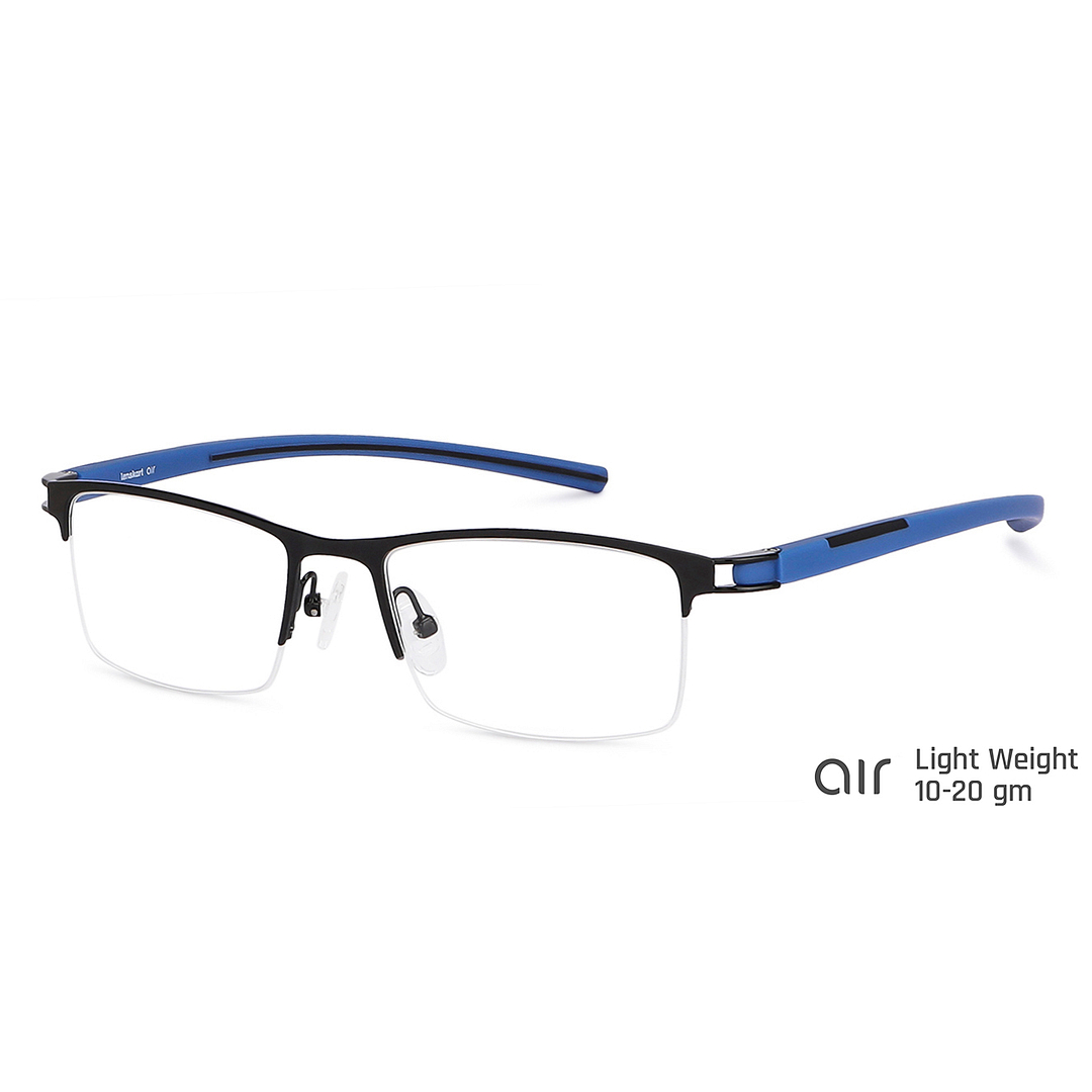 Lenskart Air Black Half Rim Rectangle right side