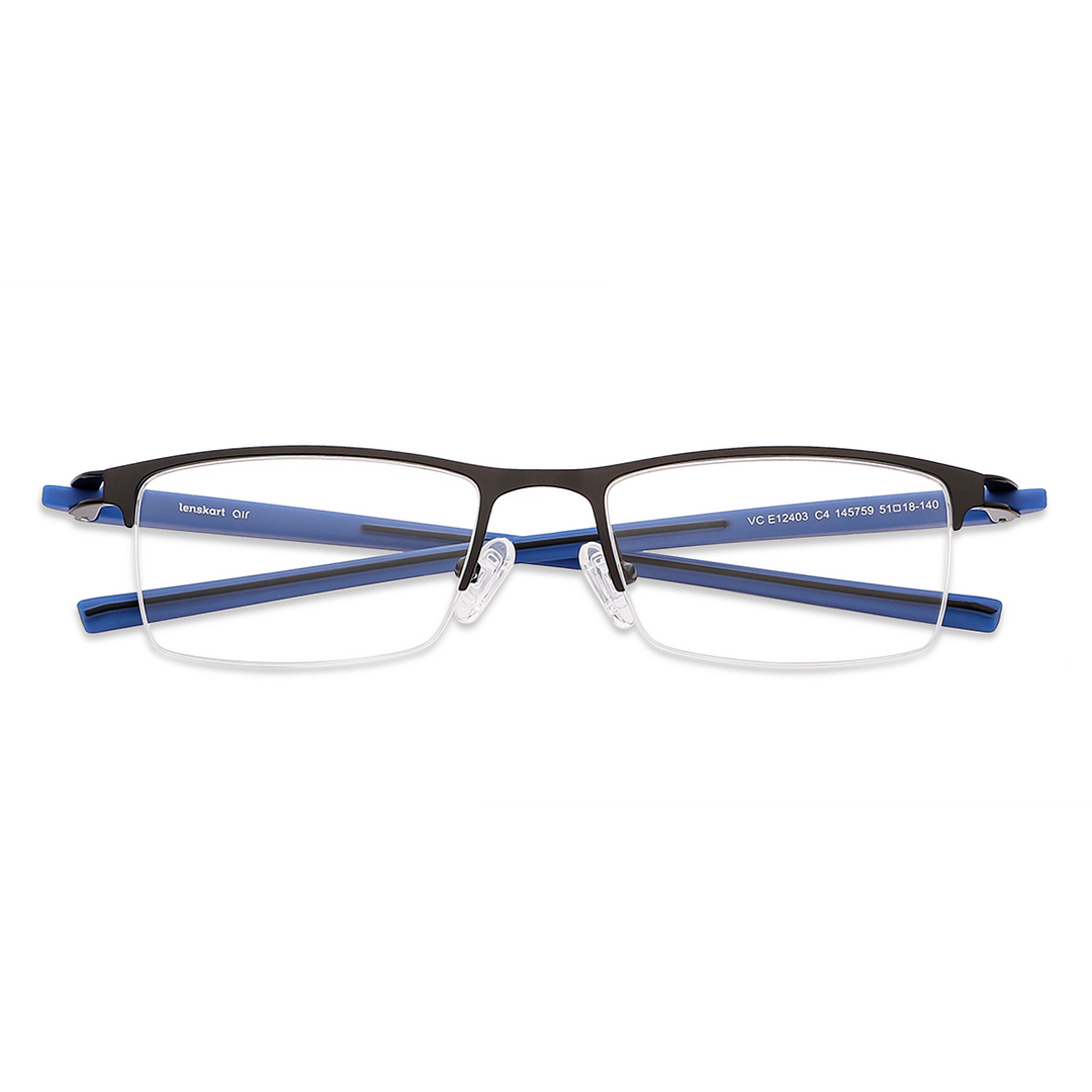 Lenskart Air Black Half Rim Rectangle left side