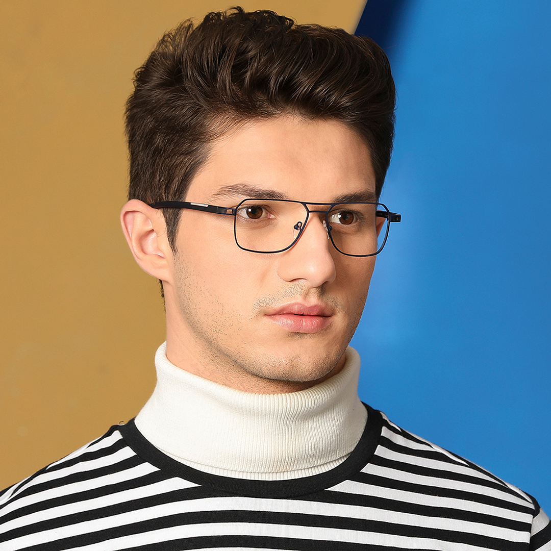 Vincent Chase Sky Blue Full Rim Geometric right side