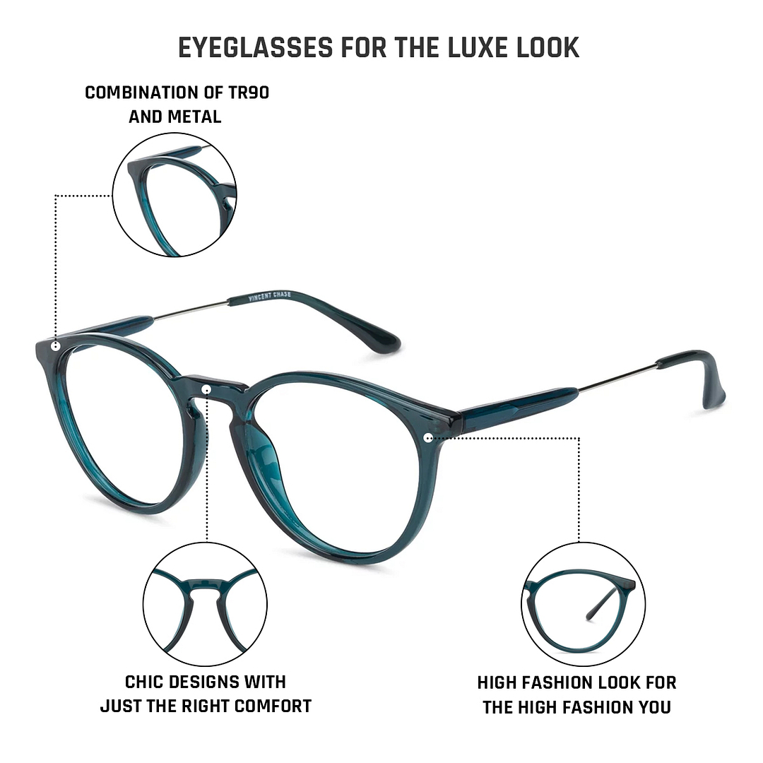 Lenskart Air Online Green Full Rim Round right side