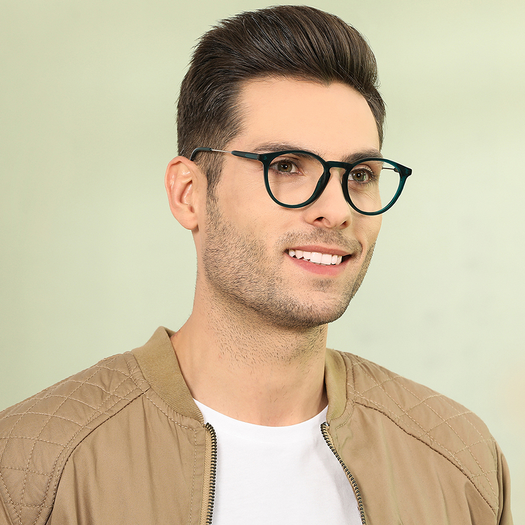 Lenskart Air Online Green Full Rim Round right side