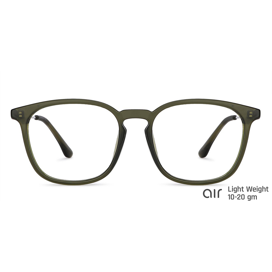 Lenskart Air Online Green Transparent Full Rim Square left side