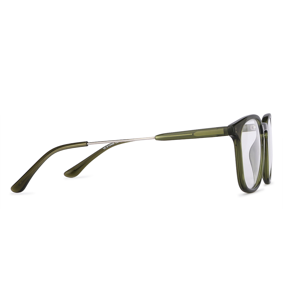 Lenskart Air Online Green Transparent Full Rim Square left side