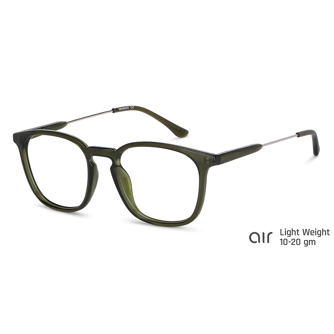 Lenskart Air Online Green Transparent Full Rim Square right side