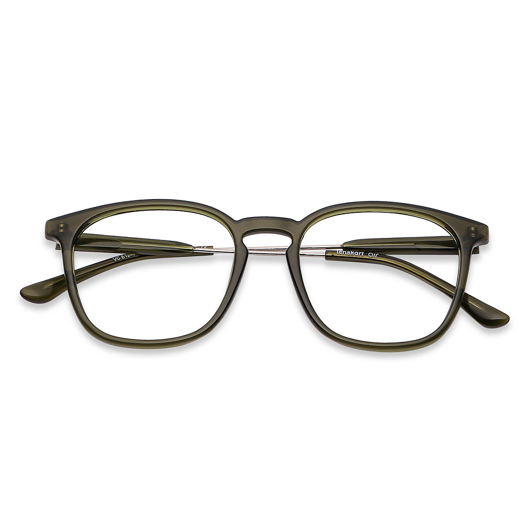 Lenskart Air Online Green Transparent Full Rim Square left side