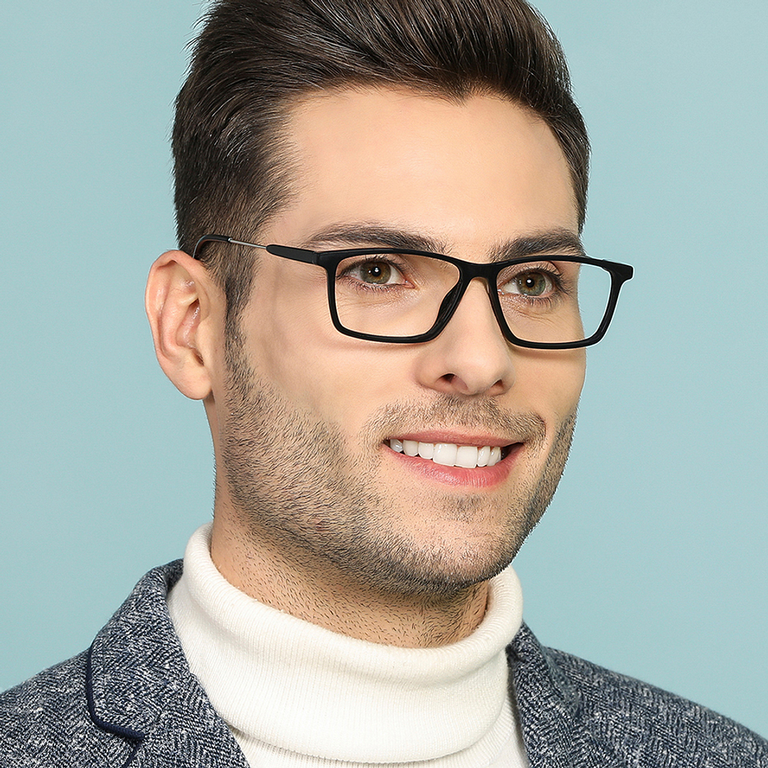 Lenskart Air Online Black Full Rim Rectangle left side