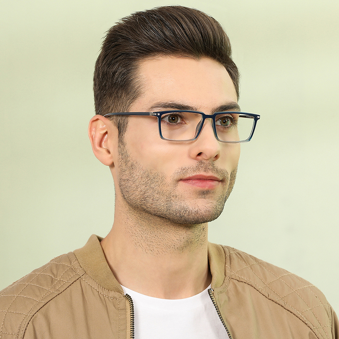 Lenskart Air Online Blue Transparent Full Rim Rectangle right side