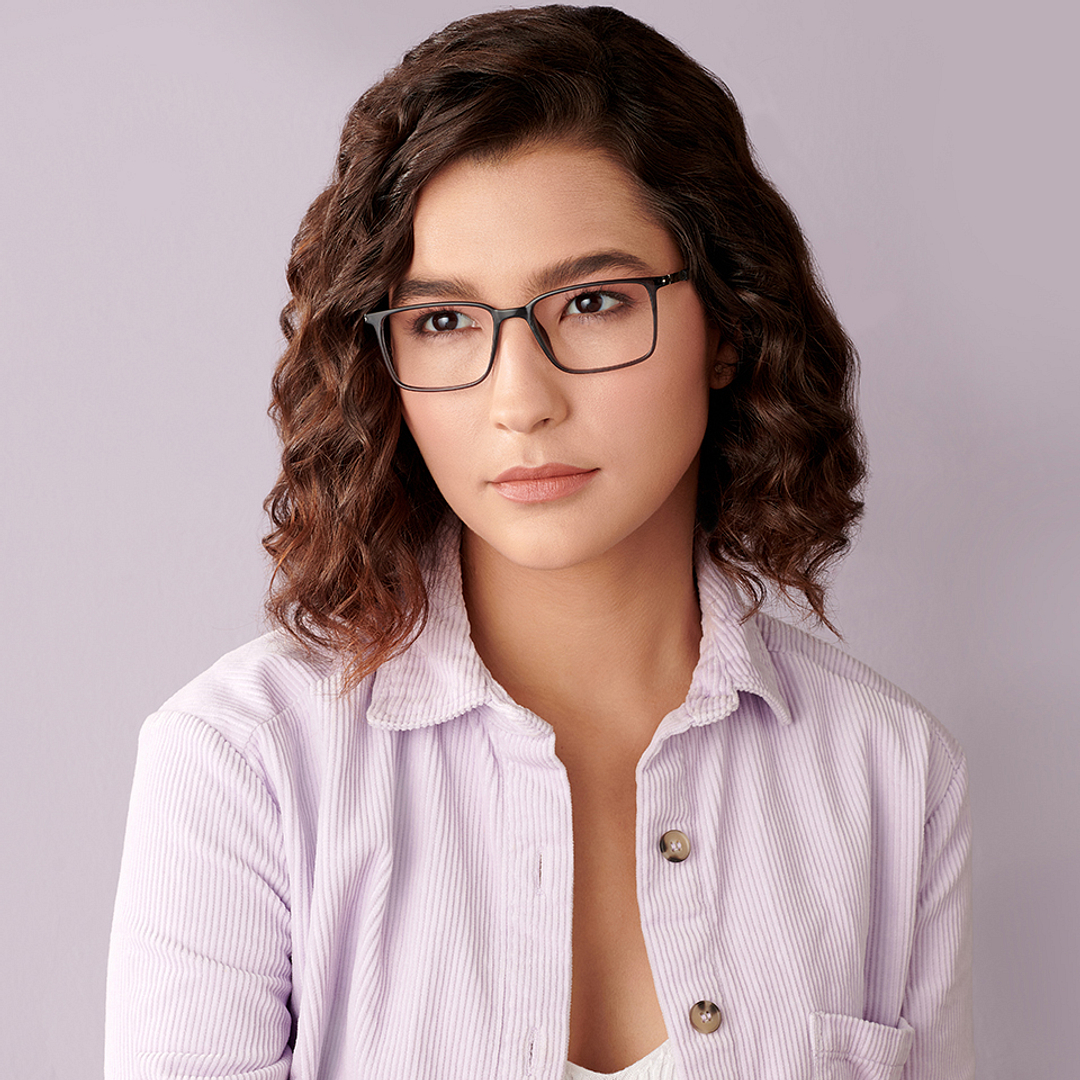Lenskart Air Online Gray Transparent Full Rim Rectangle right side