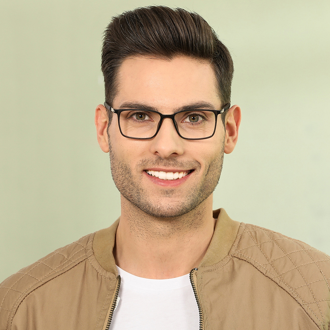Lenskart Air Online Gray Transparent Full Rim Rectangle left side