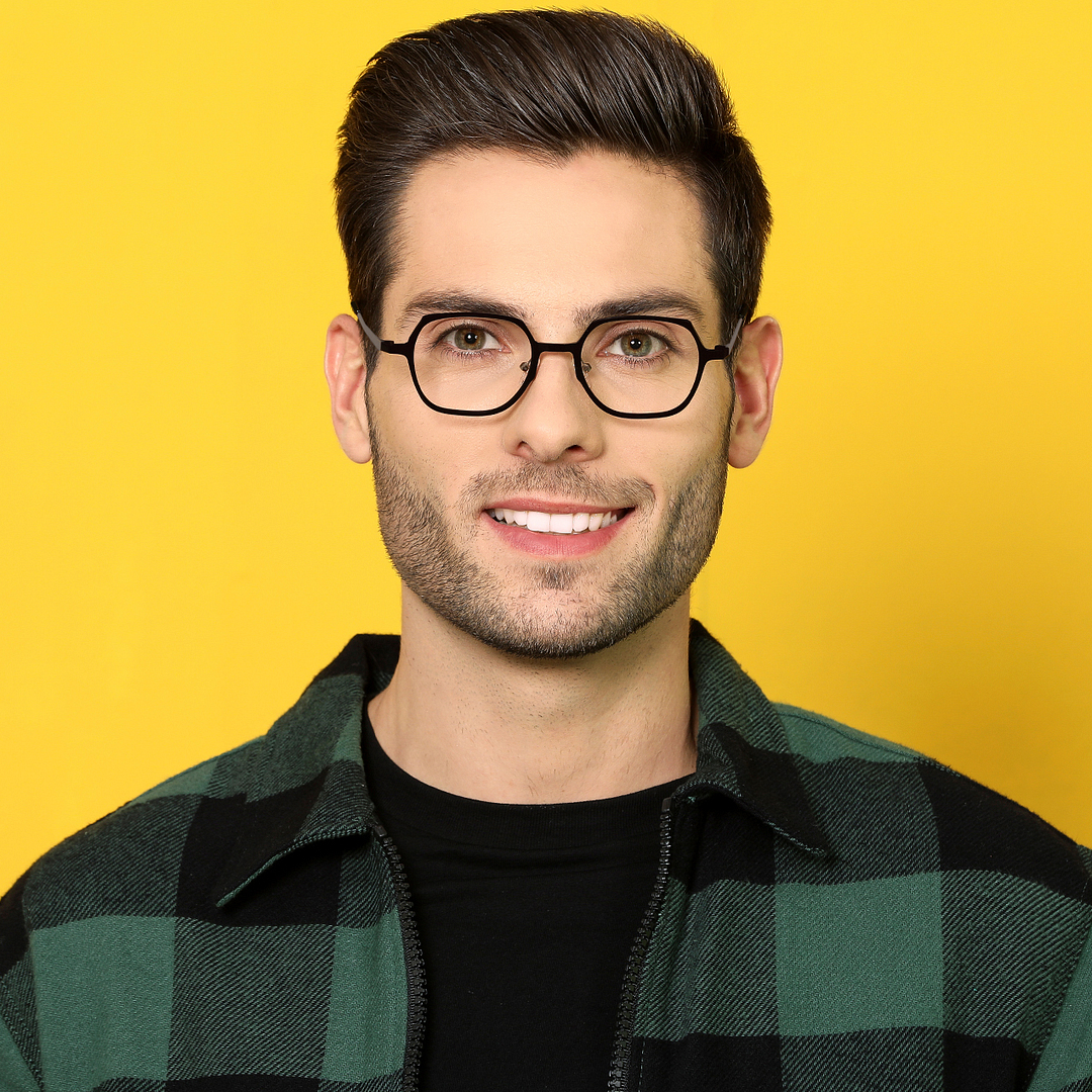 Lenskart Air Online Black Full Rim Geometric right side