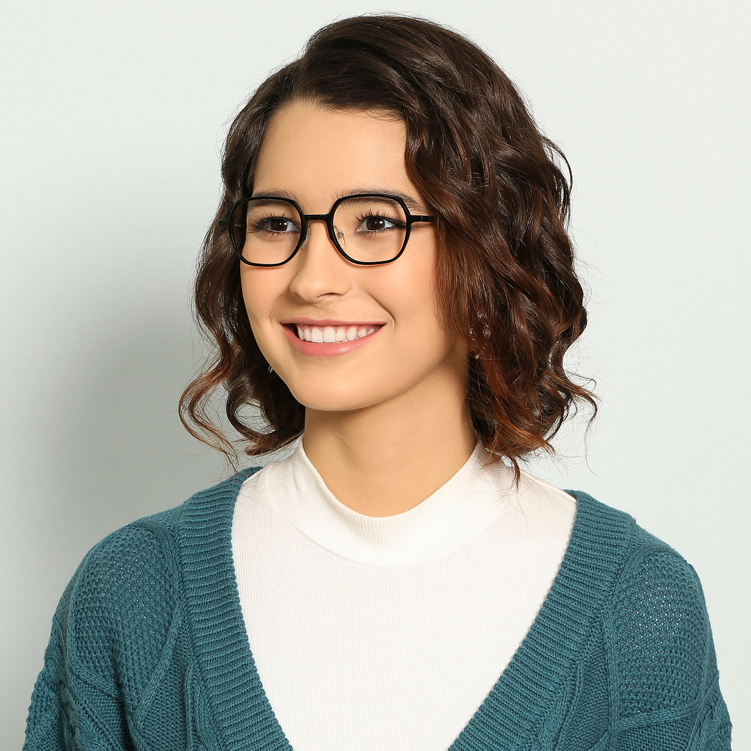 Lenskart Air Online Black Full Rim Geometric left side