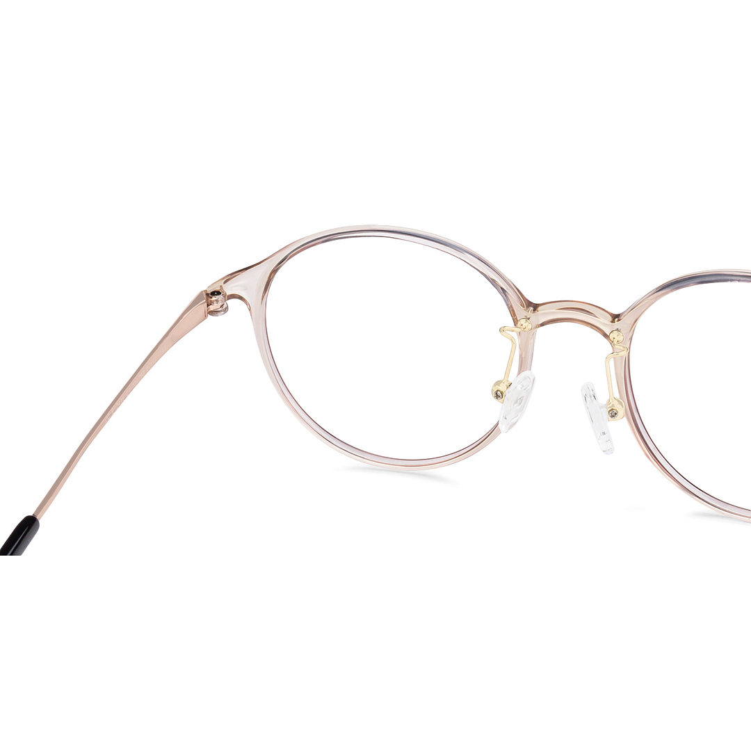 Lenskart Air Online Pink Transparent Full Rim Round left side