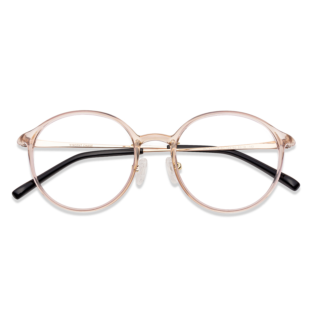 Lenskart Air Online Pink Transparent Full Rim Round right side