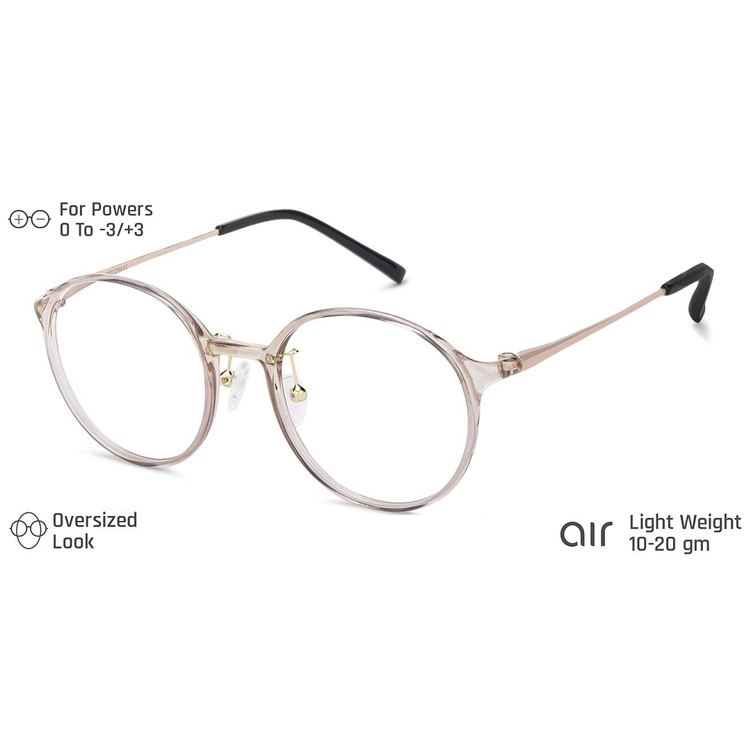Lenskart Air Online Pink Transparent Full Rim Round right side