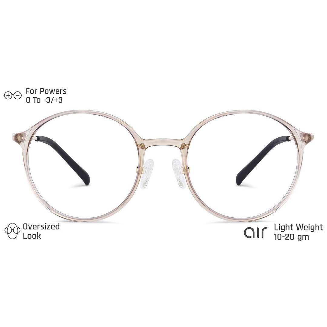 Lenskart Air Online Pink Transparent Full Rim Round left side