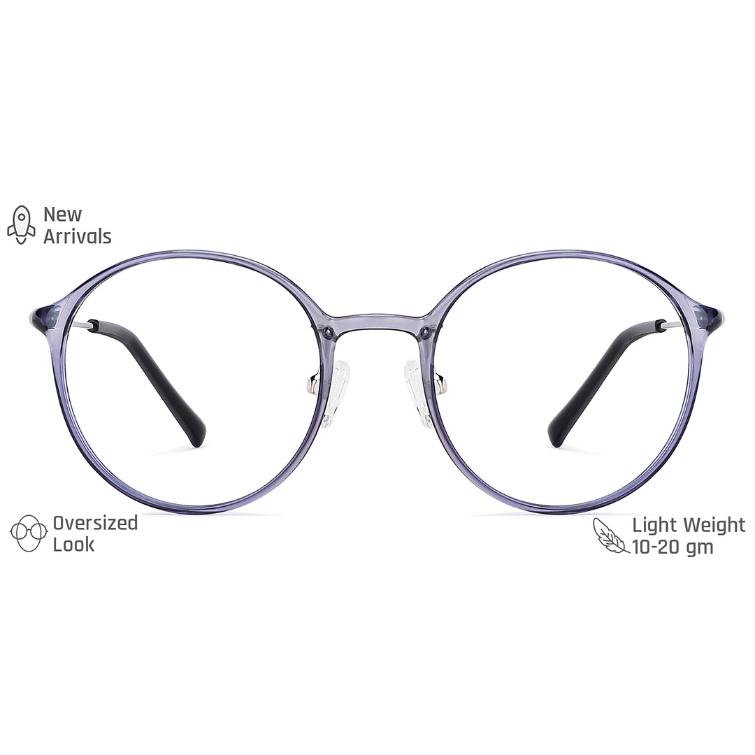 Lenskart Air Online Blue Transparent Full Rim Round left side