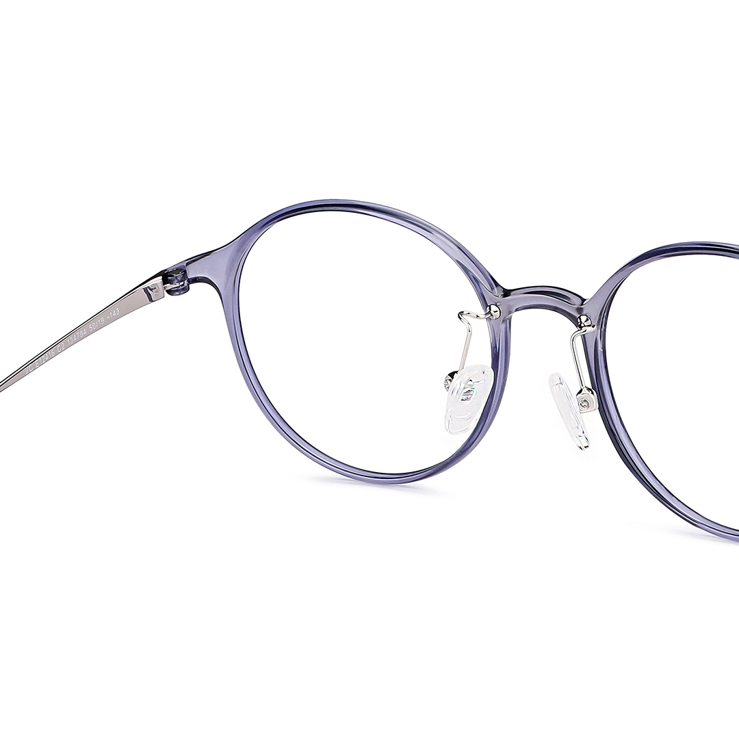 Lenskart Air Online Blue Transparent Full Rim Round left side