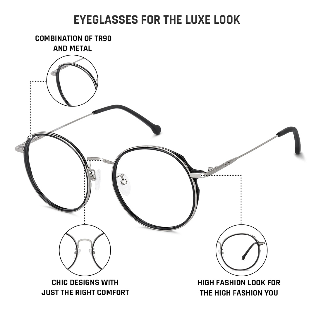 Lenskart Air Online Silver Full Rim Round right side