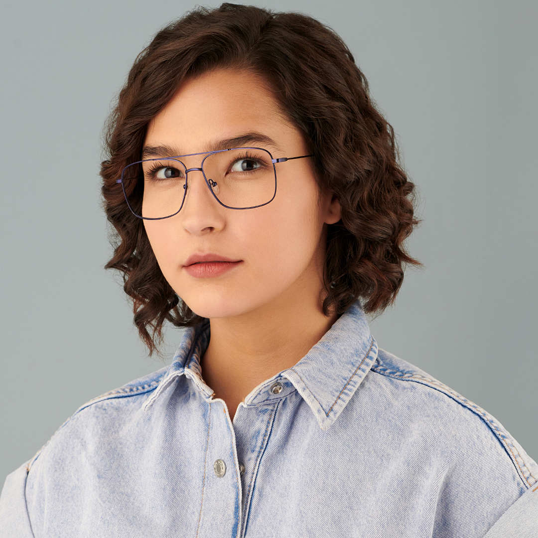 Vincent Chase Online Sky Blue Full Rim Square left side