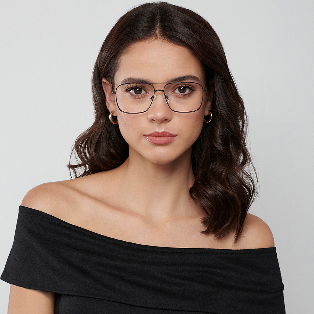 Vincent Chase Online Mid Gunmetal Full Rim Square left side